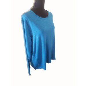 tasc Performance St. Charles Crew Neck Long Sleeve T-shirt Bamboo Blue XL